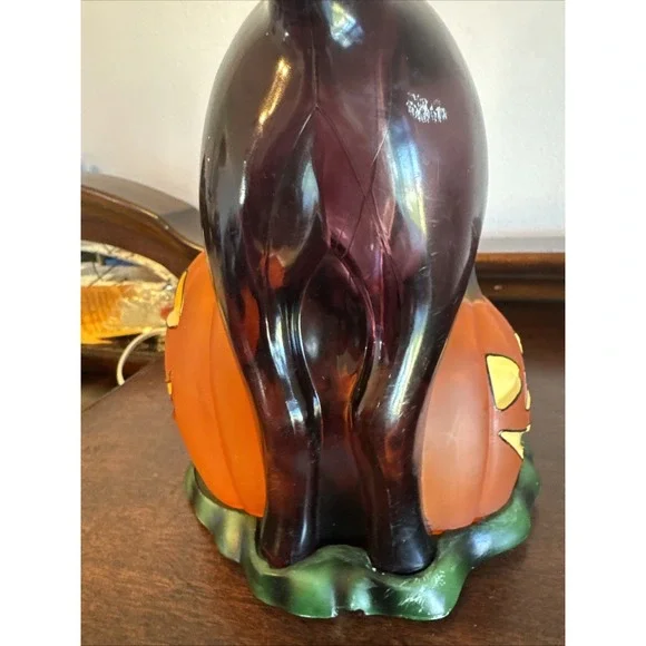 Dept 56 Black Cat With Pumpkin Halloween Light - Picture 14 of 16